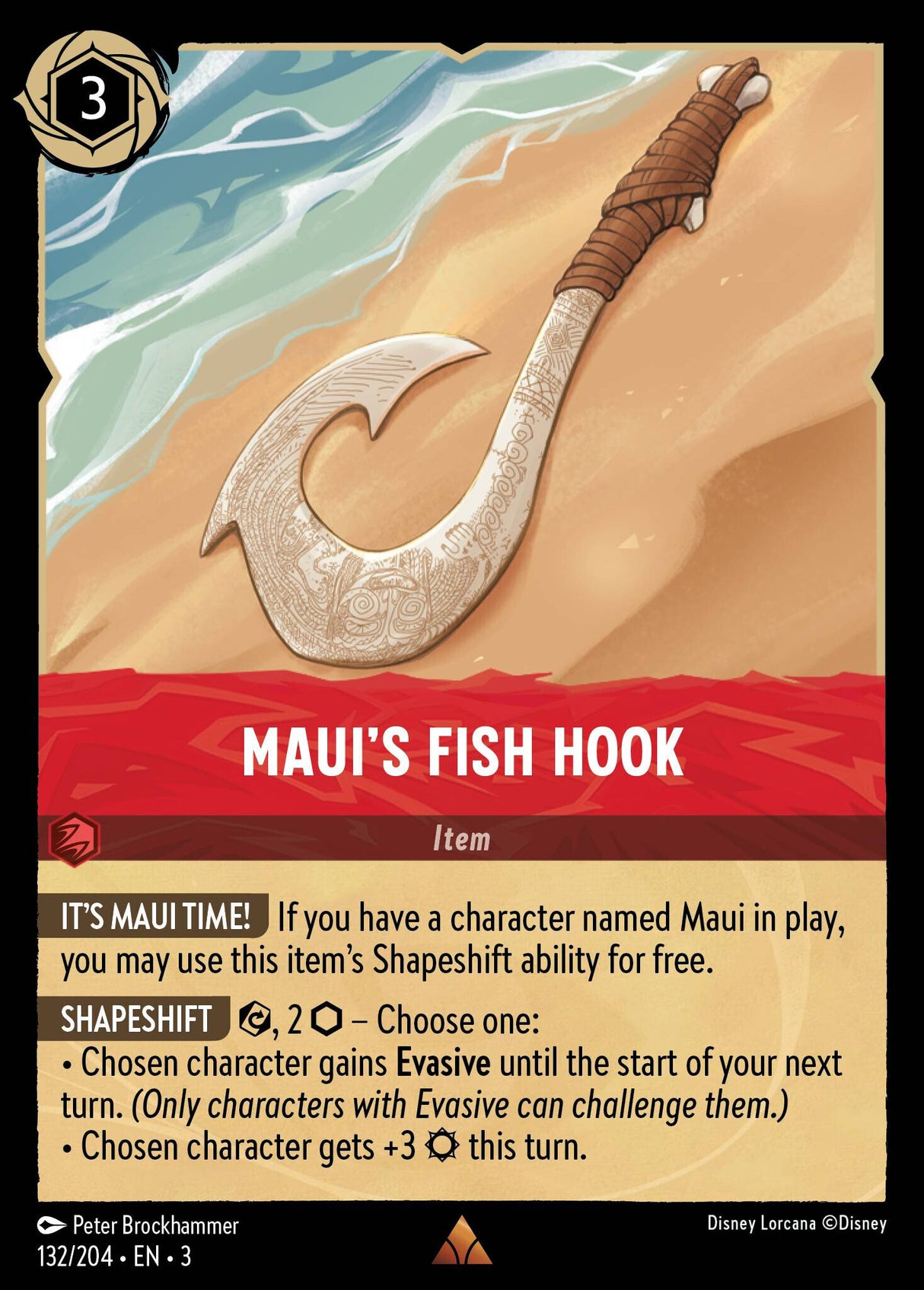 Disney Lorcana Into The Inklands 132/204 MAUI'S FISH HOOK