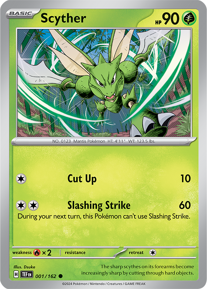 Scarlet & Violet Temporal Forces 001/162 Scyther