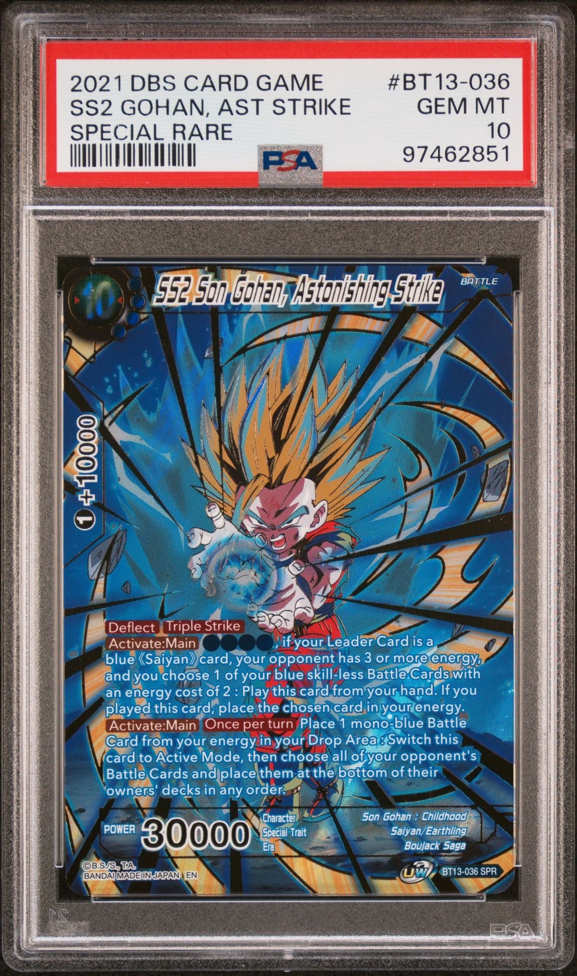 2021 Supreme Rivalry BT13-036 SPR SS2 Son Gohan Astonishing Strike PSA 10