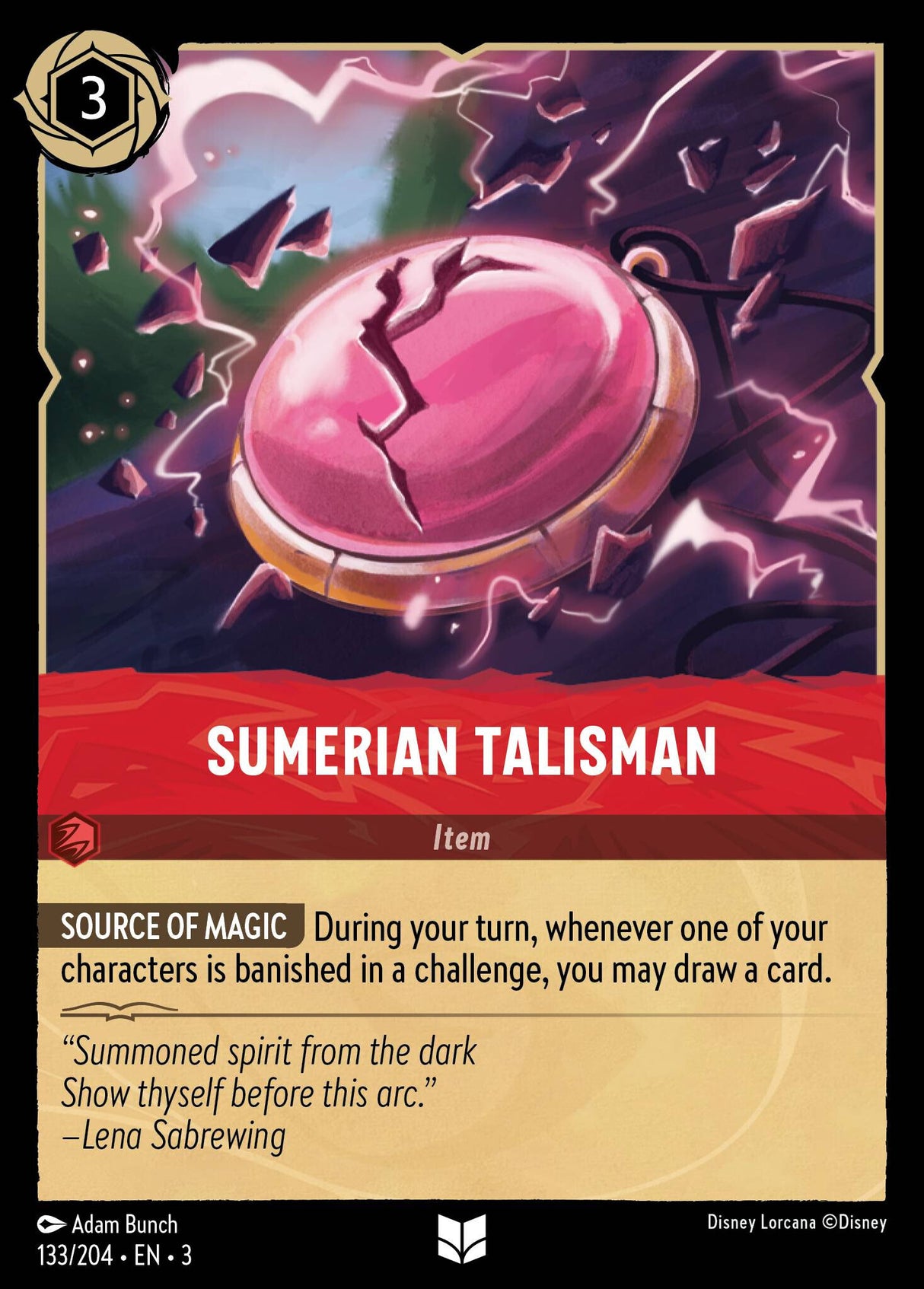 Disney Lorcana Into The Inklands 133/204 SUMERIAN TAILSMAN