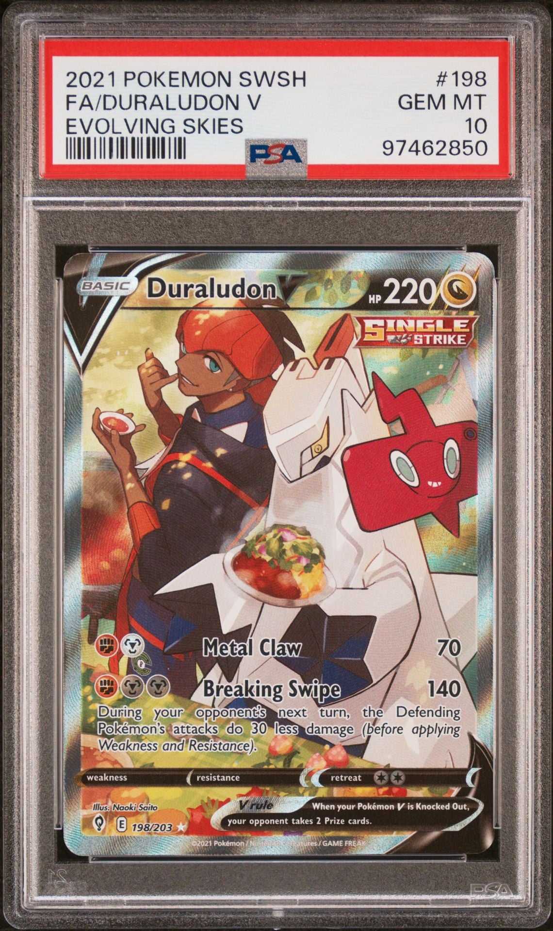 2021 SWSH Evolving Skies 198/203 Duraludon V PSA 10