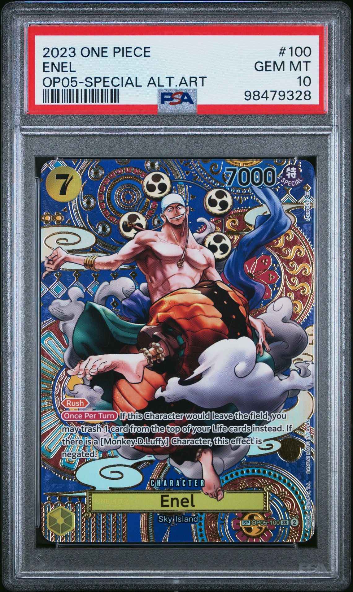 2023 One Piece Awakening of the New Era 100 Enel Special Alternate Art PSA 10