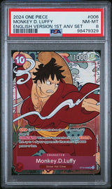 2024 One Piece English Version 1st Anniversary Set 006 Monkey D. Luffy PSA 8