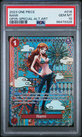 2023 One Piece Awakening of the New Era 016 Nami Special Alternate Art PSA 10