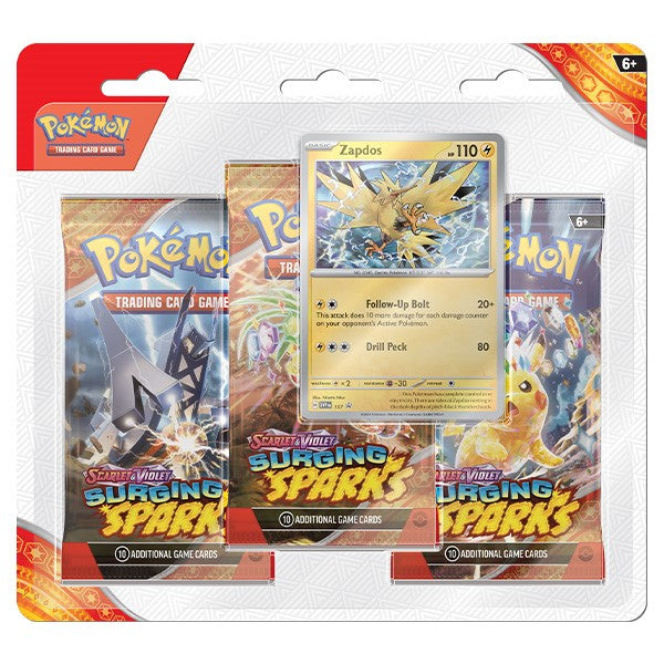 Pokemon TCG: Scarlet & Violet Surging Sparks 3-Pack Blister