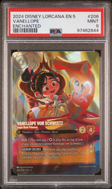 2024 Disney Lorcana EN 5-Shimmering Skies 206 Vanellope Von Schweetz - Sugar Rush Princess Enchanted PSA 9