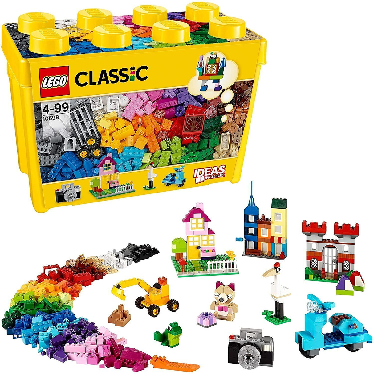 LEGO 10698 Classic Large Creative Brick Box Construction Set, Toy Storage, Fun Colourful Toy Bricks for LEGO Masters