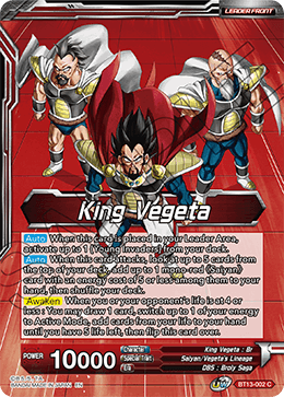 Supreme Rivalry BT13-002 King Vegeta