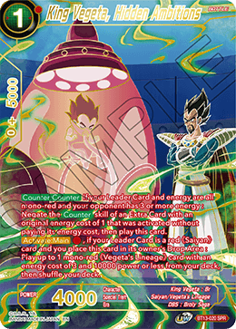 Supreme Rivalry BT13-020 SPR King Vegeta Hidden Ambitions