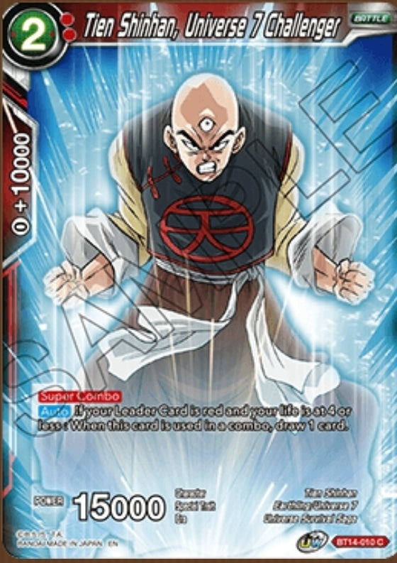 Cross Spirits BT14-010 Tien Shinhan Universe 7 Challenger Foil