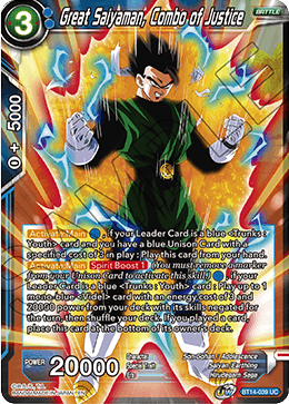 Cross Spirits BT14-039 Great Saiyaman Combo Of Justice Foil