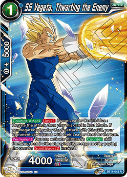 Cross Spirits BT14-043 SS Vegeta Thwarting The Engery Foil