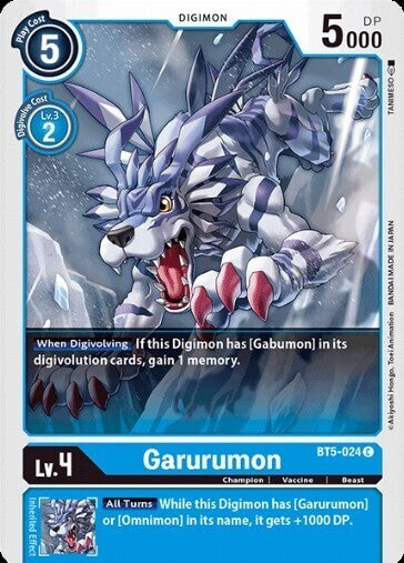 BATTLE OF OMNI BT5-024 Garurumon