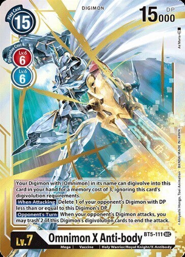 BATTLE OF OMNI BT5-111 Omnimon X Anti-body Alternative Art