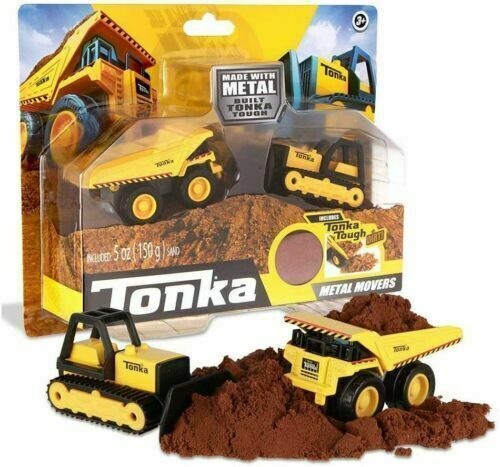 Tonka Metal Movers Combo Pack Mighty Dump & Bulldozer, Dumper Truck Toy