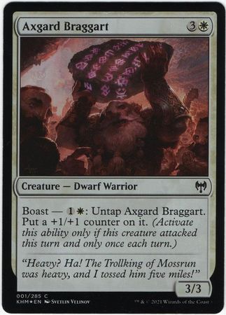 MTG Kaldheim 001/285 Axgard Braggart Foil