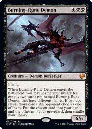 MTG Kaldheim 081/285 Burning-Rune Demon