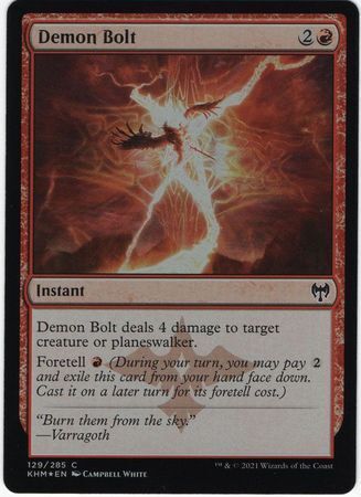 MTG Kaldheim 129/285 Demon Bolt Foil