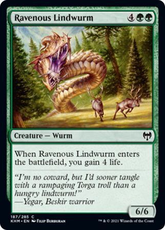 MTG Kaldheim 187/285 Ravenous Lindwurm