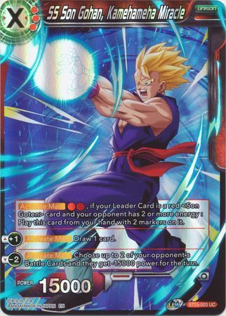 SAIYAN SHOWDOWN BT15-003 SS Son Gohan, Kamehameha Miracle Foil