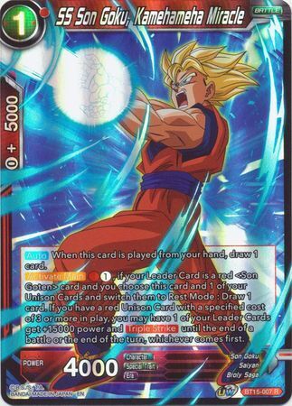 SAIYAN SHOWDOWN BT15-007 SS Son Goku, Kamehameha Miracle Foil