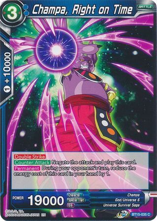 SAIYAN SHOWDOWN BT15-035 Champa, Right on Time