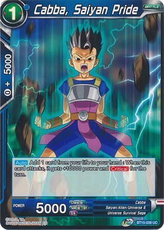 SAIYAN SHOWDOWN BT15-039 Cabba, Saiyan Pride