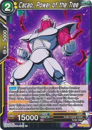 SAIYAN SHOWDOWN BT15-111 Cacao, Power of the Tree