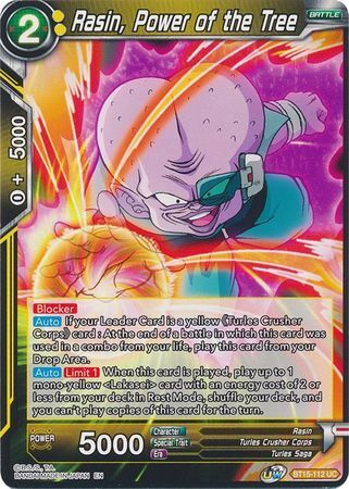 SAIYAN SHOWDOWN BT15-112 Rasin, Power of the Tree