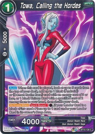 SAIYAN SHOWDOWN BT15-126 Towa, Calling the Hordes