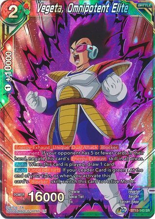 SAIYAN SHOWDOWN BT15-143 Vegeta, Omnipotent Elite