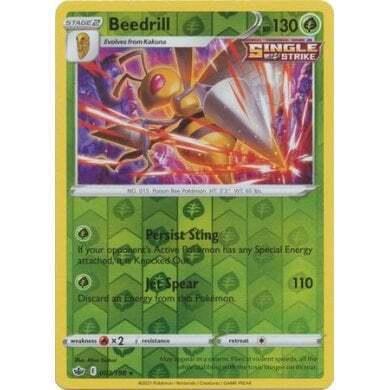 SWSH Chilling Reign 003-198 Beedrill Reverse