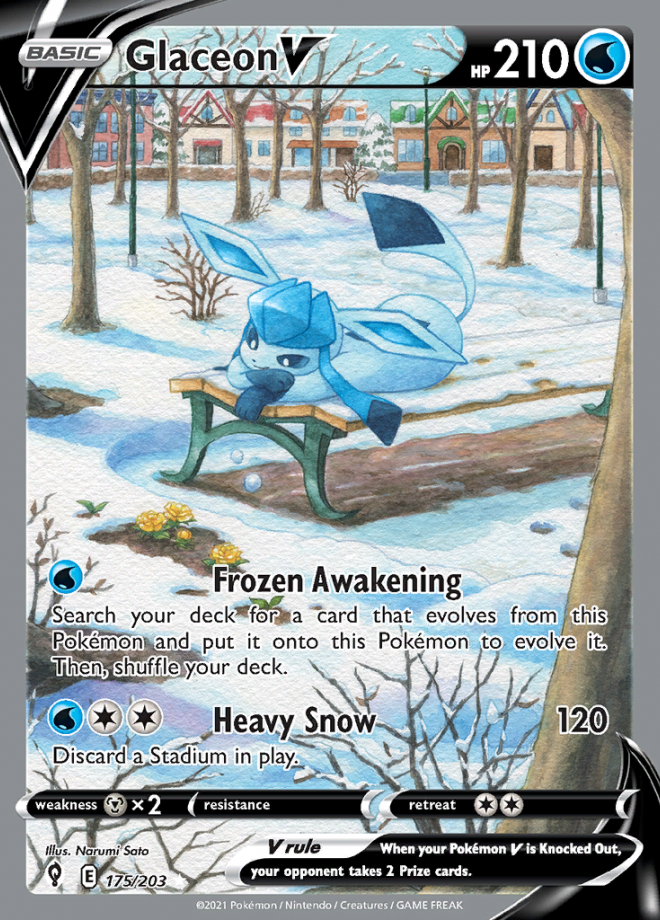 SWSH Evolving Skies 175/203 Glaceon V