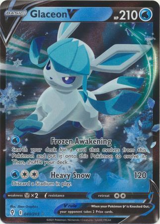 SWSH Evolving Skies 040/203 Glaceon V