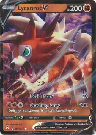 SWSH Evolving Skies 091/203 Lycanroc V