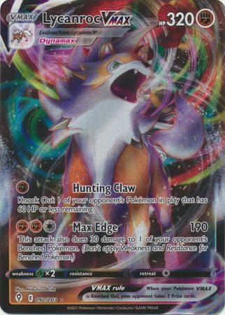 SWSH Evolving Skies 092/203 Lycanroc VMAX