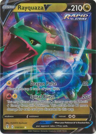 SWSH Evolving Skies 110/203 Rayquaza V