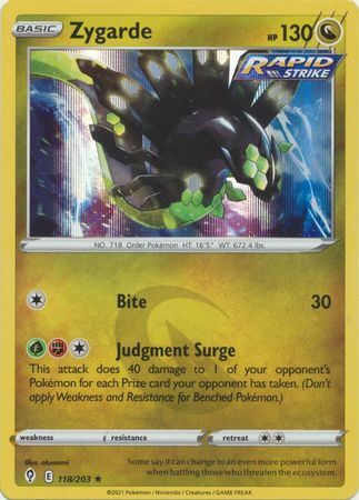 SWSH Evolving Skies 118/203 Zygarde