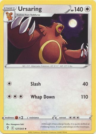 SWSH Evolving Skies 127/203 Ursaring