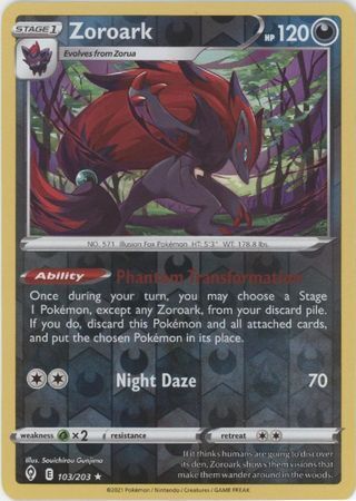 SWSH Evolving Skies 103/203 Zoroark Reverse