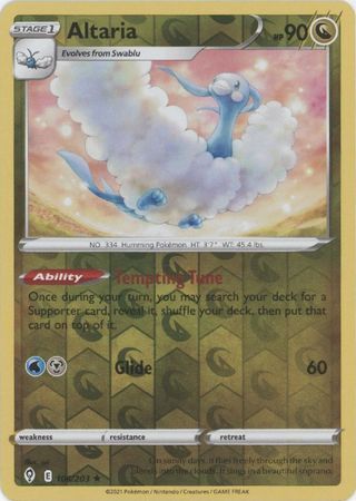 SWSH Evolving Skies 106/203 Altaria Reverse