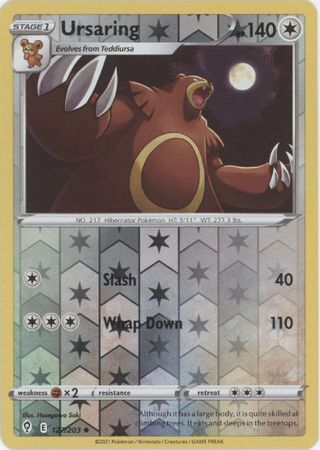 SWSH Evolving Skies 127/203 Ursaring Reverse