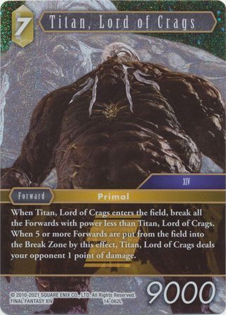 Final Fantasy Opus XIV 14-062 Titan, Lord of Crags Foil