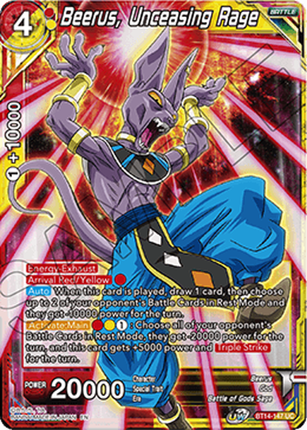 Cross Spirits BT14-147 Beerus Unceasing Rage