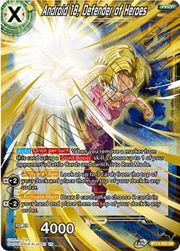 Cross Spirits BT14-093 Android 18 Defender Of Heroes Sealed