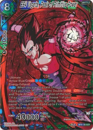 Dragon Ball Super Card Game - Mythic MB-01 BT8-136 SS4 Vegeta, Peak of Primitive Power [Gold Stamp]