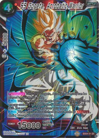 Dragon Ball Super Card Game - Mythic MB-01 EX04-01 SS Gogeta, Acrobatic Warrior [Gold Stamp]