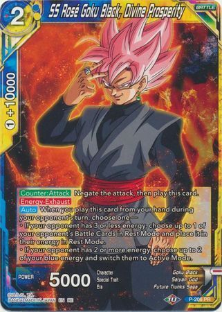 Dragon Ball Super Card Game - Mythic MB-01 P-206 SS Rosé Goku Black, Divine Prosperity