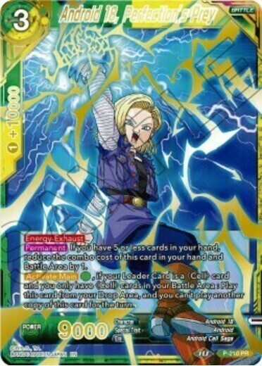 Dragon Ball Super Card Game - Mythic MB-01 P-210 Android 18, Perfection’s Prey [Gold Stamp]