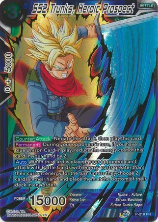 Dragon Ball Super Card Game - Mythic MB-01 P-219 SS2 Trunks, Heroic Prospect [Gold Stamp]